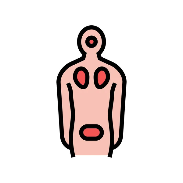 Decúbito úlceras enfermedad color icono vector ilustración — Vector de stock