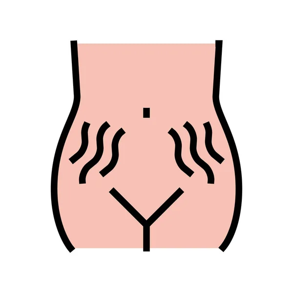 Bristningar på hudsjukdom färg ikon vektor illustration — Stock vektor
