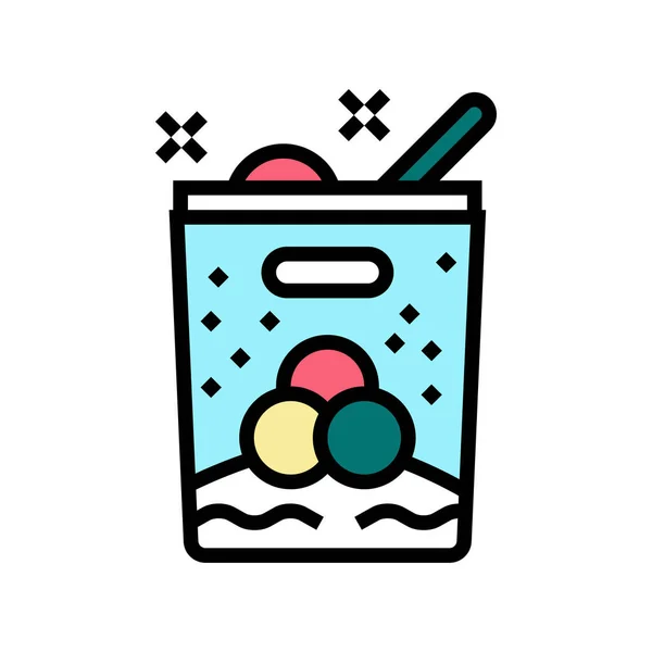 Eis Freizeit Farbe Symbol Vektor Illustration — Stockvektor