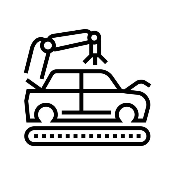 Primer toepassen op auto lichaam lijn pictogram vector illustratie — Stockvector