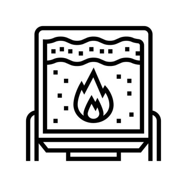 Kaynar peynir ekipman hattı ikon vektör çizimi