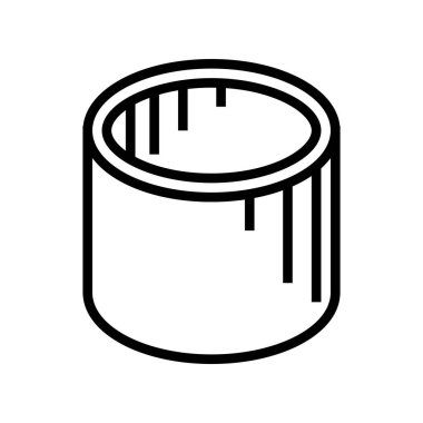 iyi halka beton çizgi ikon vektör illüstrasyonu