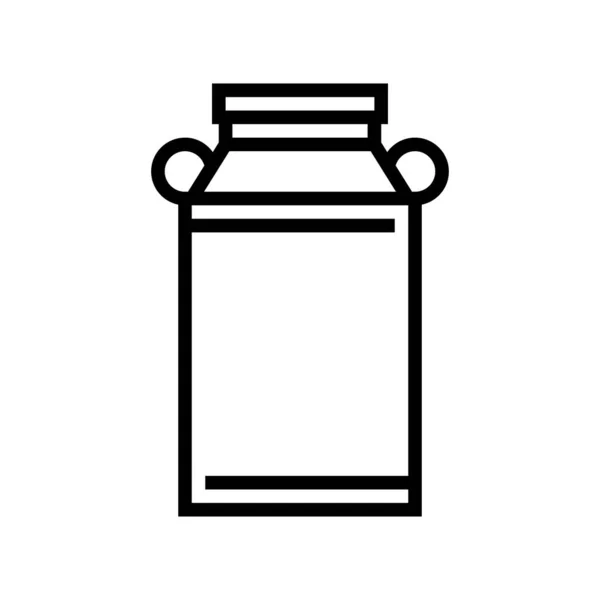 Mleko może linii wektor ikony ilustracji — Wektor stockowy