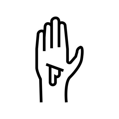 Atardamar kanaması çizgisi ikon vektör çizimi