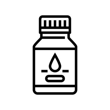 şurup farmasötik üretim hattı ikon vektör illüstrasyonu