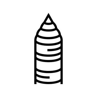 Yarı iletken imalat çizgisi ikon vektör çizimi için silikon malzeme