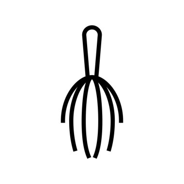 Masaj boş çizgisi ikon vektör illüstrasyonu