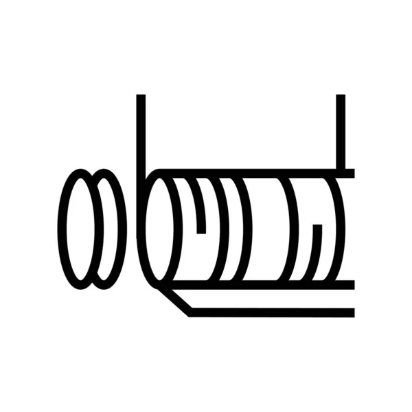 Різання напівпровідникової виробничої лінії значок Векторні ілюстрації — стоковий вектор
