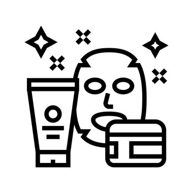 Kozmetoloji boş zaman çizgisi vektör illüstrasyonu