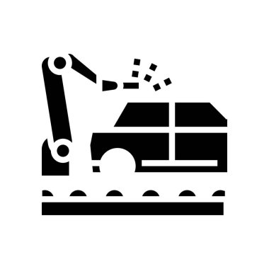 Kaynak otomobil taşıyıcı sembolü vektör illüstrasyonu