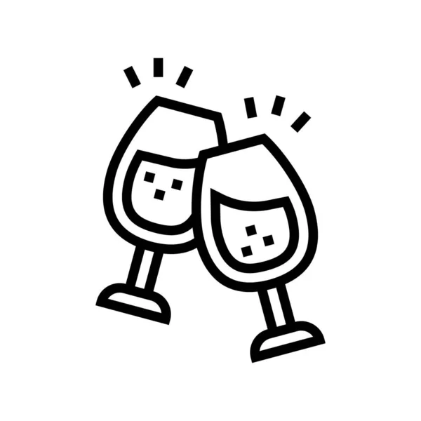 Vektorová ilustrace ikony pro volný čas vína — Stockový vektor