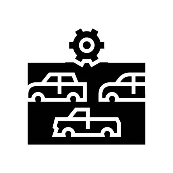 Elección del coche cuerpo tipo glifo icono vector ilustración — Archivo Imágenes Vectoriales