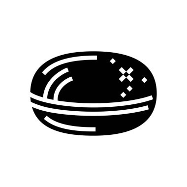 İlaç ilaç üretimi glyph ikon vektör illüstrasyonu