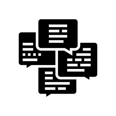 sohbet ve sohbet boş zaman sembolü vektör illüstrasyonu