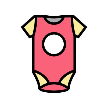 Elbiseler bebek rengi ikon vektör resimlemesi kayar