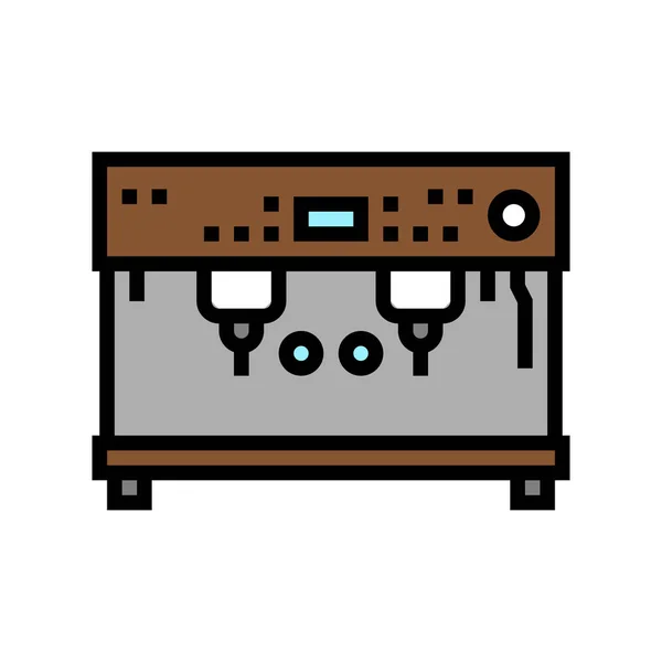 Máquina de café profesional icono de color vector ilustración — Vector de stock