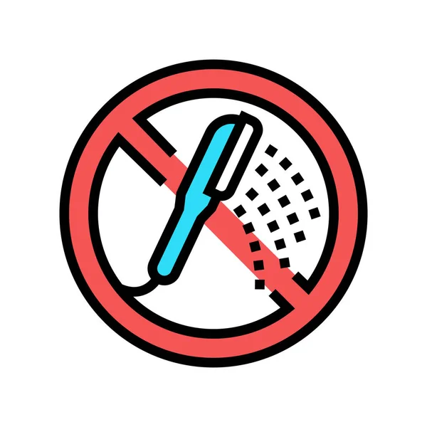 Stopp heiße Duschen Farbe Symbol Vektor Illustration — Stockvektor