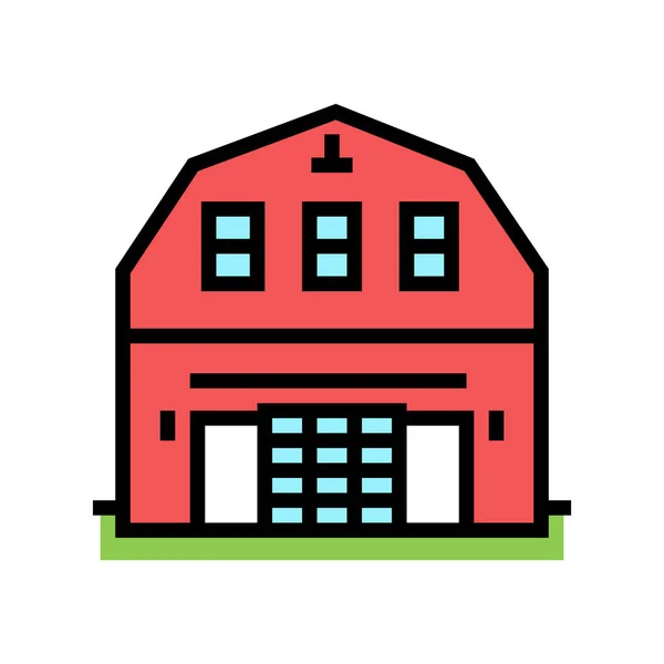 Barndominium haus farbe symbol vektor illustration — Stockvektor