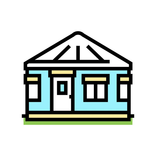 Yurta casa color icono vector ilustración — Archivo Imágenes Vectoriales