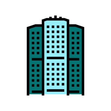 daire evi renk ikonu vektör illüstrasyonu