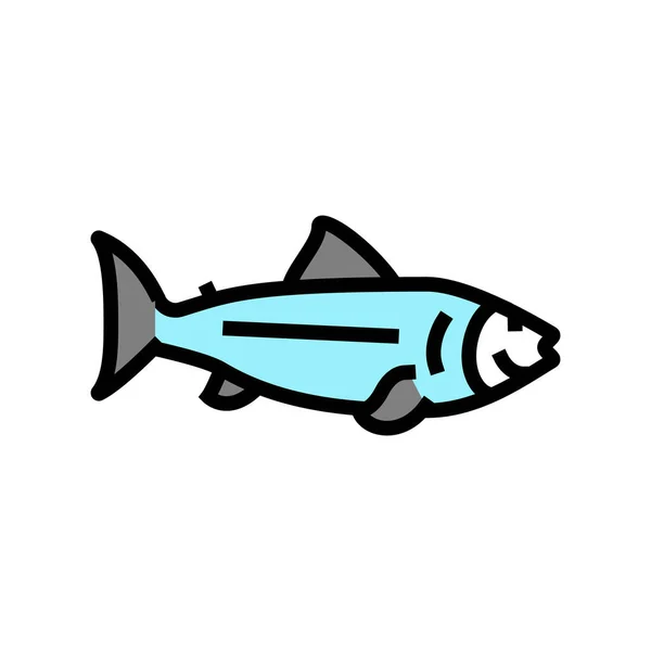 Fisch Ozean Farbe Symbol Vektor Illustration — Stockvektor