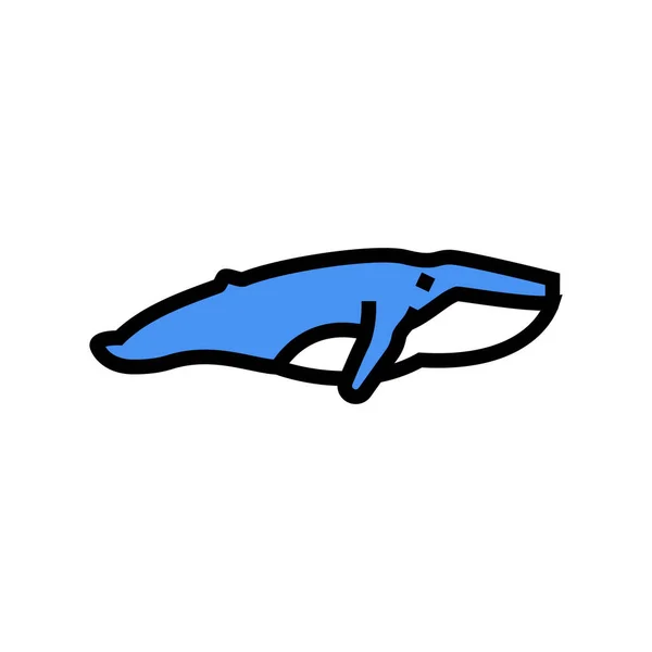 Значок кольору кита океану Векторні ілюстрації — стоковий вектор