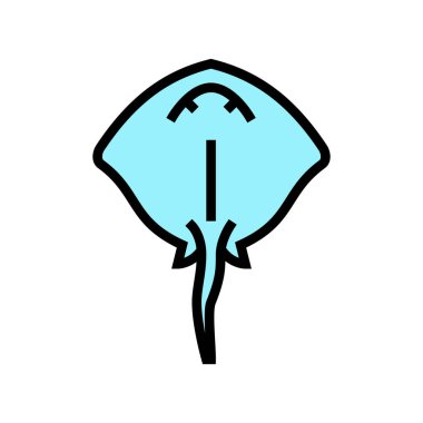 İğneli okyanus renk ikonu vektör illüstrasyonu