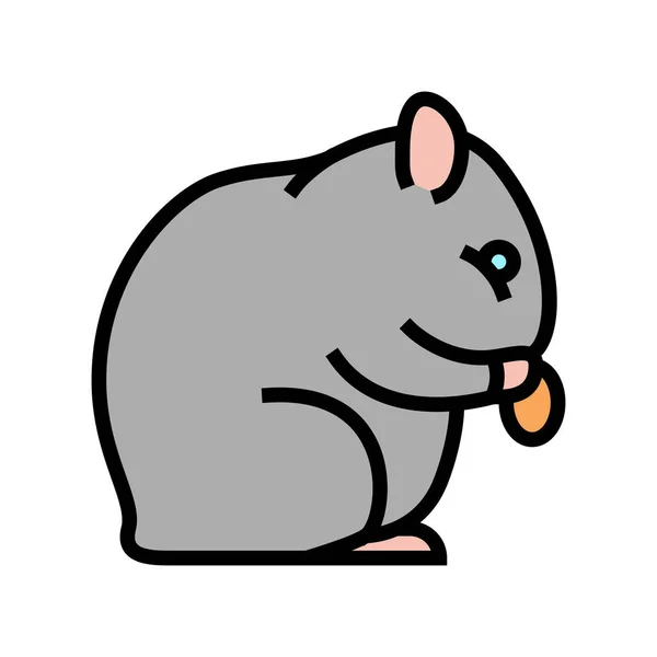 Chomik zwierzę kolor ikona wektor ilustracja — Wektor stockowy
