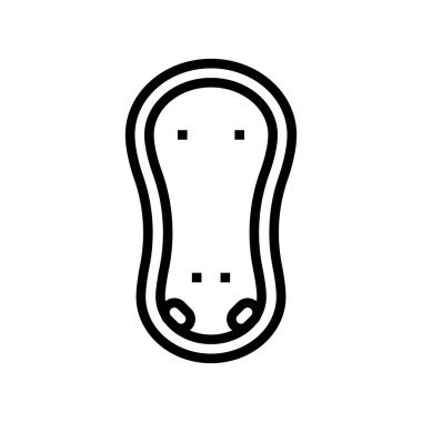 Küvet bebek çizgisi ikon vektör çizimi