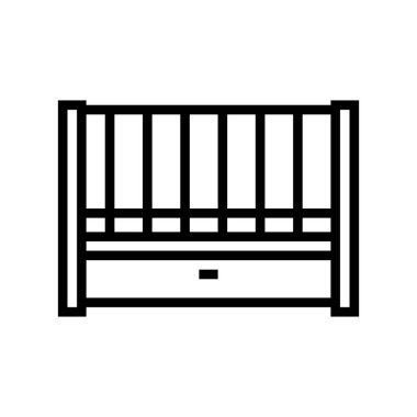 karyola bebek çizgisi simgesi çizimi