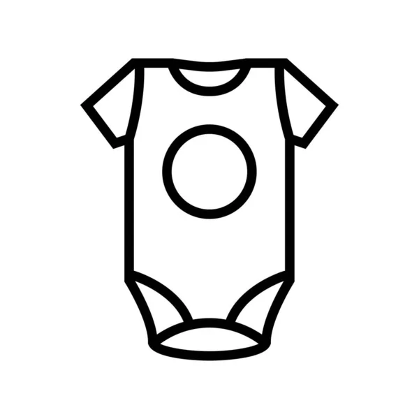 Clothes slip baby line icon vector illustration — Stock Vector