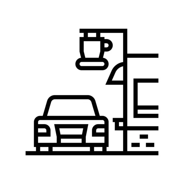 Kahve Kafe çizgisi ikon vektör resimlemesini kullan — Stok Vektör