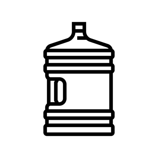 Waterfles voor bereiden koffie lijn pictogram vector illustratie — Stockvector