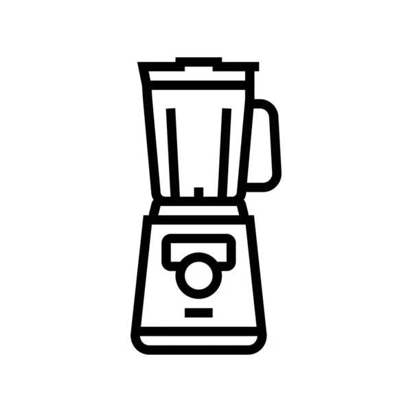 Mixer-Gadget für die Zubereitung köstlicher Kaffee Linie Symbol Vektor Illustration — Stockvektor