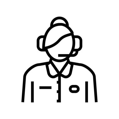 sevkiyat uçuş okulu çizgisi ikon vektör çizimi