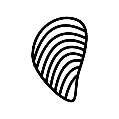 midyeler okyanus çizgisi ikon vektör çizimi