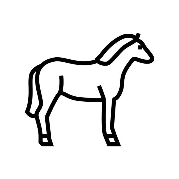 Ikona linie koně vektor ilustrace — Stockový vektor