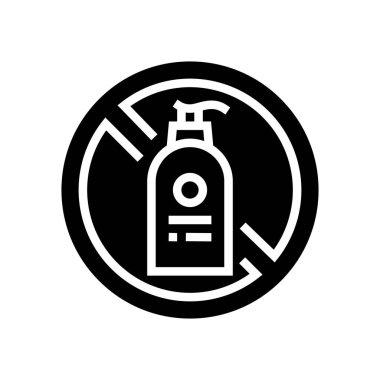 Sıvı sabun sembolü vektör illüstrasyonu kullanmayı bırak