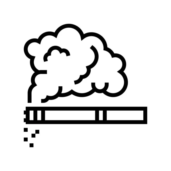 Tobacco smoke line icon vector illustration — Stock Vector