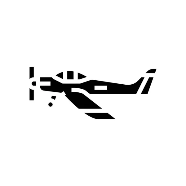 Avión vuelo escuela glifo icono vector ilustración — Archivo Imágenes Vectoriales