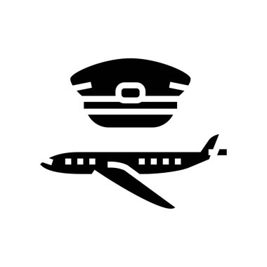 ticari havacılık uçuş okulu sembolü vektör illüstrasyonu