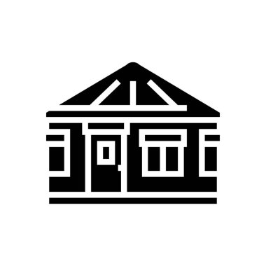 Yurt evi sembolü vektör illüstrasyonuName