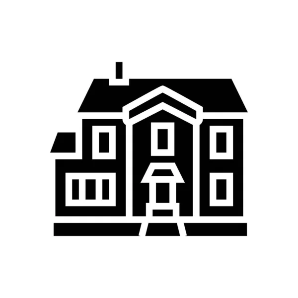 单个家庭房屋图标矢量插图 — 图库矢量图片