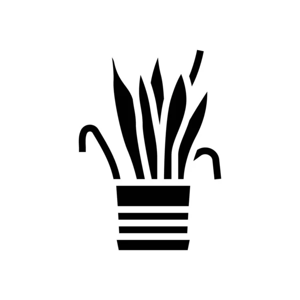 Maison de séchage plante glyphe icône vecteur illustration — Image vectorielle