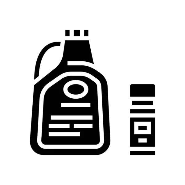 Liquide pour maison de soins plante glyphe icône vectoriel illustration — Image vectorielle