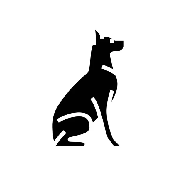 Perro mascota glifo icono vector ilustración — Archivo Imágenes Vectoriales