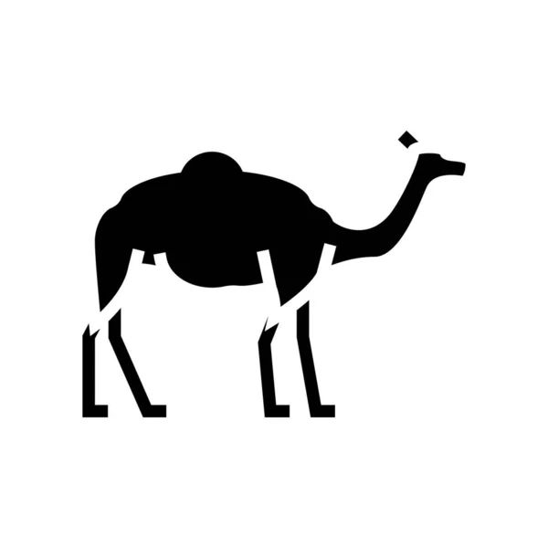 Ikona velbloudí zvířecí glyf vektorová ilustrace — Stockový vektor