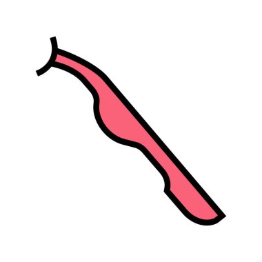 Sahte kirpik renk ikonu çizimi için cımbız