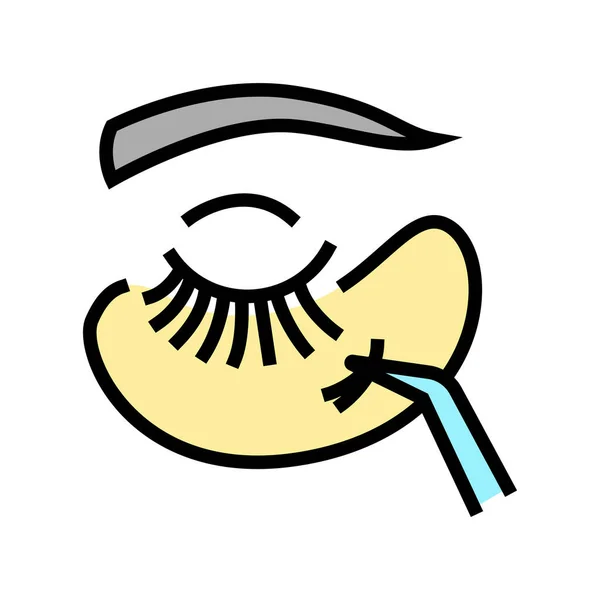 Application des cils icône couleur illustration vectorielle — Image vectorielle