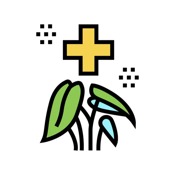 Gesundheitswesen Phytotherapie Farbe Symbol Vektor Illustration — Stockvektor